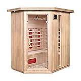 Home Deluxe – Infrarotkabine REDSUN XL - 155 x 120 x 190 cm - für 2-3 Personen, 6...