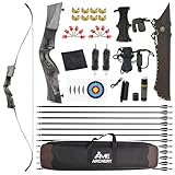 Poearcus Takedown Recurve Bogen und Pfeil Set 20-55 Ibs Reverse Bogenschießen Set...