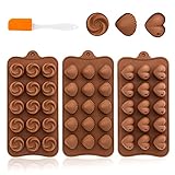 3 Stück Schokoladenform Silikon Ohne BPA-Schokoladen-Lebensmittelqualität,Silikonformen...
