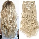 SEGO Clip in Extensions Haarverlängerung Haarteil 8 Tressen wie Echthaar gewellt...