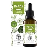 Vitamin D3 + K2 (50ml) - Hoch bioverfügbar durch Original K2VITAL® 99,7%...
