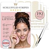 WOW STRIPES Schlupflider Augenlid Premium Stripes unsichtbar (192 Stk) | Lifting ohne OP,...