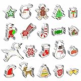 GWHOLE 20 TLG Ausstechformen Weihnachten Edelstahl Ausstecher Set für Keks,...