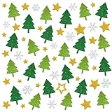 280+ Weihnachtssticker, Glitzer Weihnachtsaufkleber, Tannenbaum Sterne...