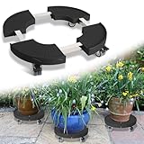 Tubiaz Pflanzenroller Rund, Rolluntersetzer Tragkraft 200KG, Einstellbar Ø38CM bis 54CM,...