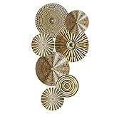Wanddeko Metall, 4/7 Stück Runde Wanddekoration Wandschmuck Dekorationen,3D...