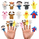 10 Stücke Fingerpuppen Finger Plüschtier Mini Plüsch Tier Fingerpuppen, Cartoon kleine...