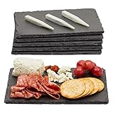 Juvale 6-teiliges Set Kleine Schieferplatten, Perfekt als Frühstücksbrett,...
