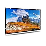 Beamer Leinwand, AYAOQIANG 4K 3D HD 16: 9 120 Zoll Einfache Zusammenfaltbare...