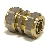 Pipetec Schraubfitting Kupplung Übergang 16x2 mm Verbinder für Mehrschicht-Verbundrohr,...