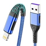 iPhone-Ladegerät, Apple MFi-zertifiziert, 3 Stück, 3 m, Lightning-Kabel für langes...