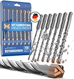 STONE REEF Betonbohrer Set Profi - [7-teilig inkl. Bohrerkassette] - SDS Plus...