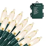 nitidsky Wasserdichte, Batteriebetriebene Weihnachtslichterkette mit Timer, Loende 3AA...