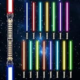 VATOS 2 Pack Lichtschwert für Kinder Erwachsene, RGB 15 Farben Light Sabers mit...