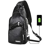 Lade-Umhängetasche, USB, Sport, Freizeit, tragbar, Brust-Schulter-Rucksack,...