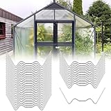 Edelstahl Gewächshaus Klammern - Sturmfest für Hohlkammerplatten, Gewächshaus Zubehör...