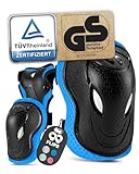 99FLIPS Knieschoner Kinder mit GS [6er Set] Grind - XS Blau - Schoner Inliner...