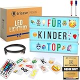 Leuchtkasten mit Buchstaben & Farbwechsel – Light Box Kinder mit 386 Zeichen, Emojis & 2...