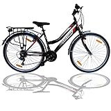 Talson 28 Zoll Damenrad 21Gang 28' Damen Fahrrad Black mit Beleuchtung nach...