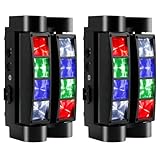 Areyourshop Moving Head Bühnenlicht, DJ Licht Disco Licht 8x10W RGBW 4 IN 1 LED...