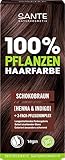 SANTE Naturkosmetik 100% Pflanzenhaarfarbe Pulver 02 Schokobraun, vegane...