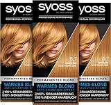 Syoss Color Coloration 8_7 Honigblond Stufe 3 (3 x 115 ml), permanente Haarfarbe für bis...