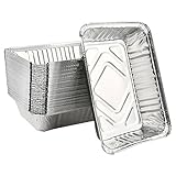 ANNTIM 50 Stück Grillschalen Aluminium, 22x15x5,5cm Grill Aluschalen Aluminium...
