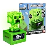 Minecraft Creeper Wecker - Offiziell Lizenziertes Icon Musik & Nachtlicht für...
