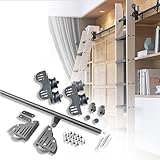 Schwerlast-Schiebeleiter-Hardware-Kit – einziehbares Rollleitersystem für Bibliotheken,...