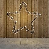 XXL LED Weihnachtsstern | zum stecken | Weihnachtsbeleuchtung | Gartenstecker | warmweiß...