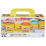 Play-Doh Super Colour Set mit 20 Dosen Modelliermasse (insgesamt 1,6 kg),...