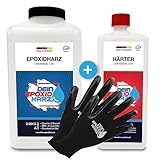 Epoxidharz mit Härter | 3,0kg GfK set | Profi Qualität glasklar & geruchsarm |...