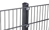 Doppelstabmattenzaun Set 868 Anthrazit| Stabmattenzaun | Mit VA Klemmhalter |...