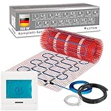 VILSTEIN Elektrische Fußbodenheizung für Fliesen Laminat und mehr I Komplett-Set I TWIN...