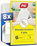 PIC Kleidermottenfalle Mottenschutz für Kleiderschrank, 8 Stück Mottenfalle...