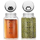 LEEPAT Gewürzgläser mit Drehdeckel, 2 Stück Borosilikatglas Gewürzstreuer, 150ml...