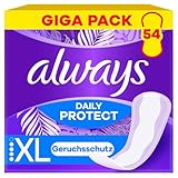 Always Daily Protect Slipeinlagen Damen Extra Long (54 Binden), Giga Pack, mit...