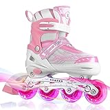 Hikole Inliner für Kinder und Damen, Verstellbare Mädchen Inline Skates...