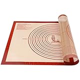 SUPER KITCHEN Antihafte Rutschfeste Backunterlage/Backmatte Silikon Groß 71x51cm...