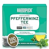 HANDPICK, Pfefferminztee (100 Tee Pfefferminz Beutel ) Nicht-GVO, Reine Tee...