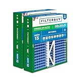 Filterbuy 20 x 20 x 5 Luftfilter MERV 13 Optimale Verteidigung (2er-Pack), plissierter...