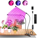 Pflanzenlampe LED Vollspektrum, 2 Köpfe 60 LEDs Grow Lampe Mit...