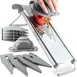 STONELINE Gemüsehobel, Mandoline, Gemüseschneider, V-Hobel, mit 5 Schneid-Einsätzen,...