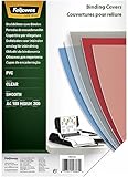 Fellowes Klarsicht Deckblatt aus PVC, A4 Format, 200 mic Stärke, transparent,...