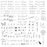 COLOFALLA 3 Blätter 130+ Stück Temporäre Tattoos Langanhaltend Wasserfest Zum Aufkleben...
