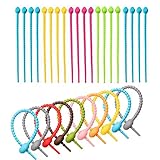 30 Stück Colorful-Silikon Krawatten, Multi Smart Tasche Clip, Kabel Binder,...