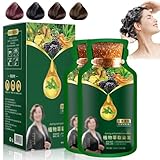 Bubble Plant Hair Dye Natural,Hair Dye Shampoo 3 In 1 For Gray Hair,Hair Color Shampoo For...