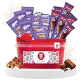 PERE’S CANDY Bucket | 30 Stück | CHOCO TRIO | Snack Box | 12x Choco Brownies + 10x...