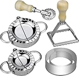 6 Stk Ravioli Dumpling Maker Former Cutter Set Edelstahl Raviolirad Ravioli Ausstecher...