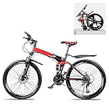 Mountainbike, faltbar, 24 Zoll, 21/24/27/30 Geschwindigkeit, variabel, alles Gelände,...